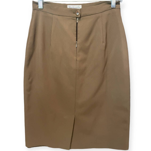 Burberry Vintage Pencil Skirt Size 40 Brown Knee Length VTG - Picture 8 of 15